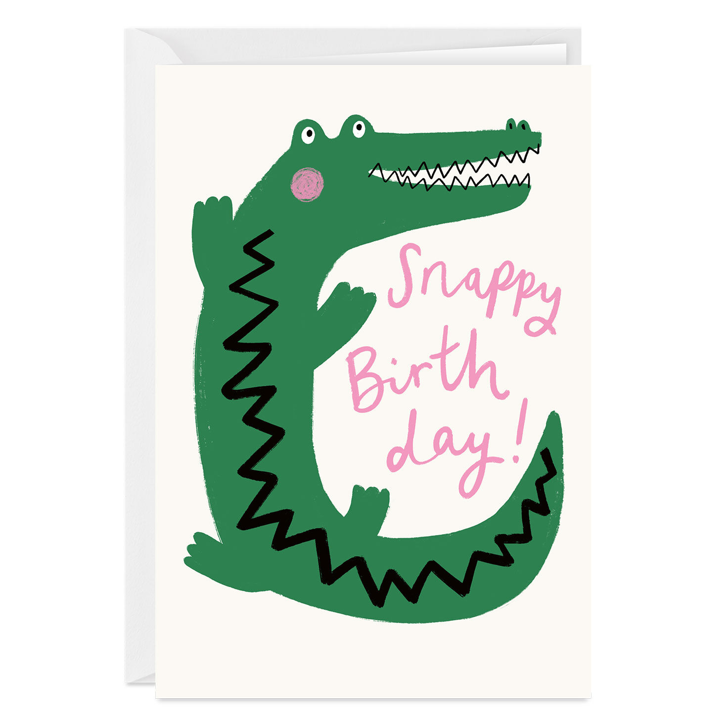 Snappy Crocodile Funny Custom Birthday Card