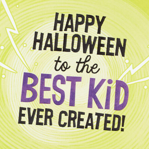 The Best Kid Ever Created Halloween Card for Grandson, 