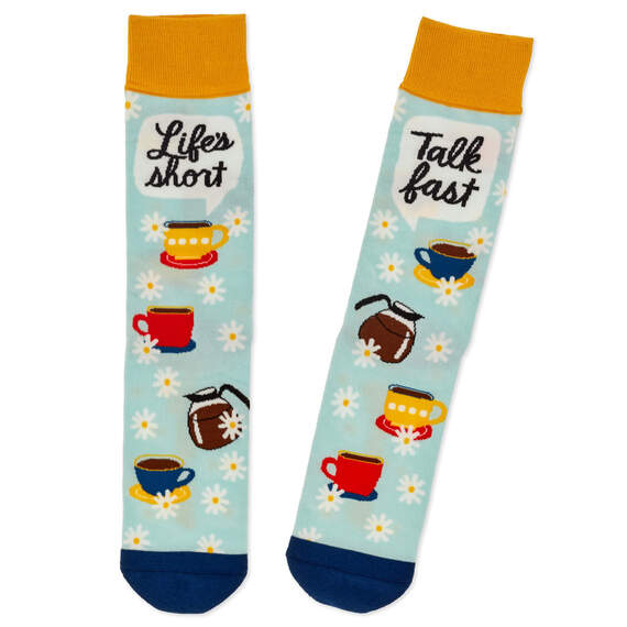 Gilmore Girls Life's Short, Talk Fast Crew Socks, , large image number 1