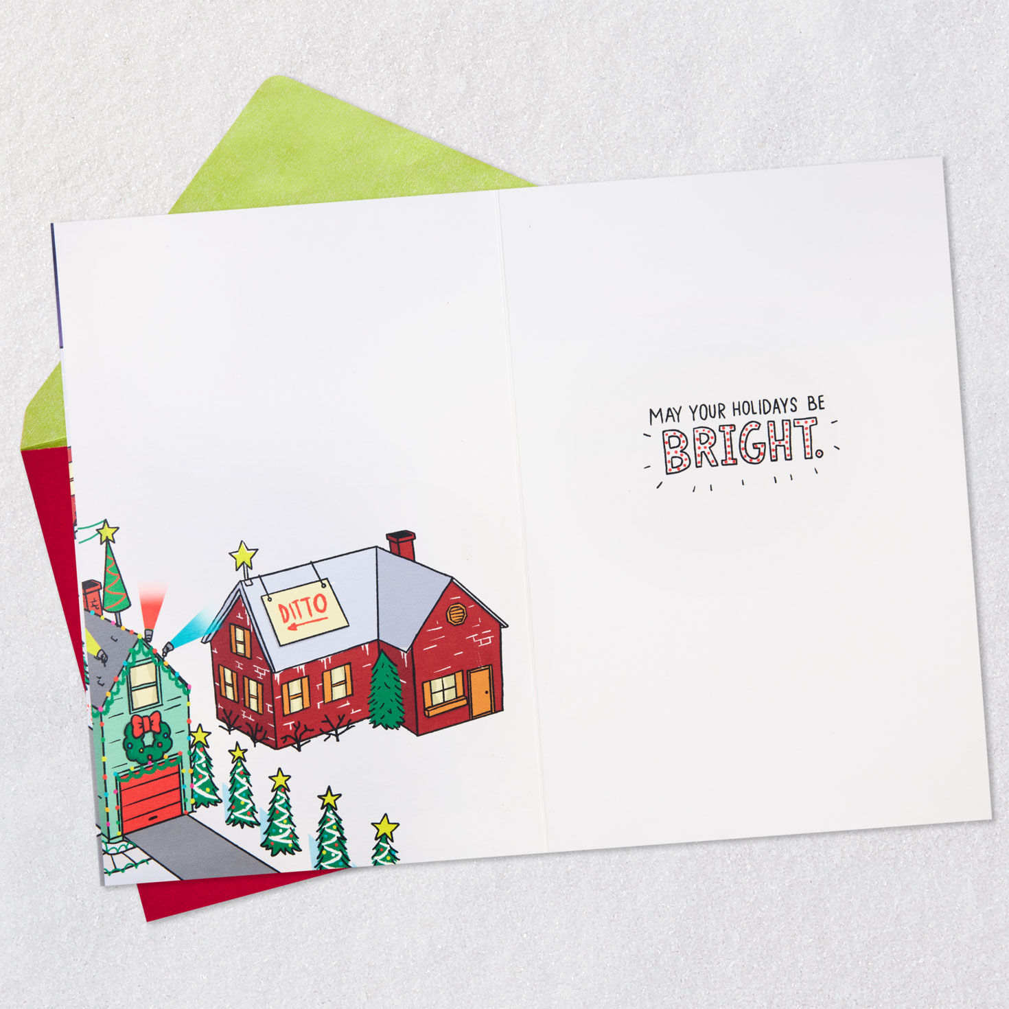 Christmas Light Show Card with Sound and Light Open card with envelope image number 3