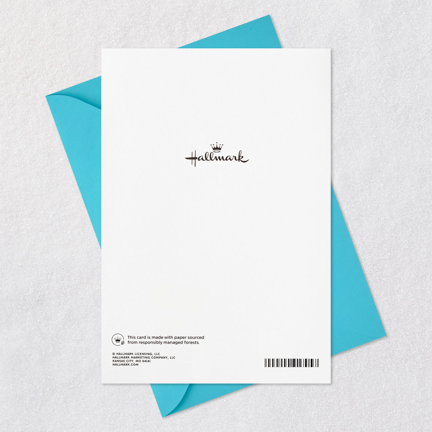 Blue Tropical Leaves Anniversary Card  image number 8