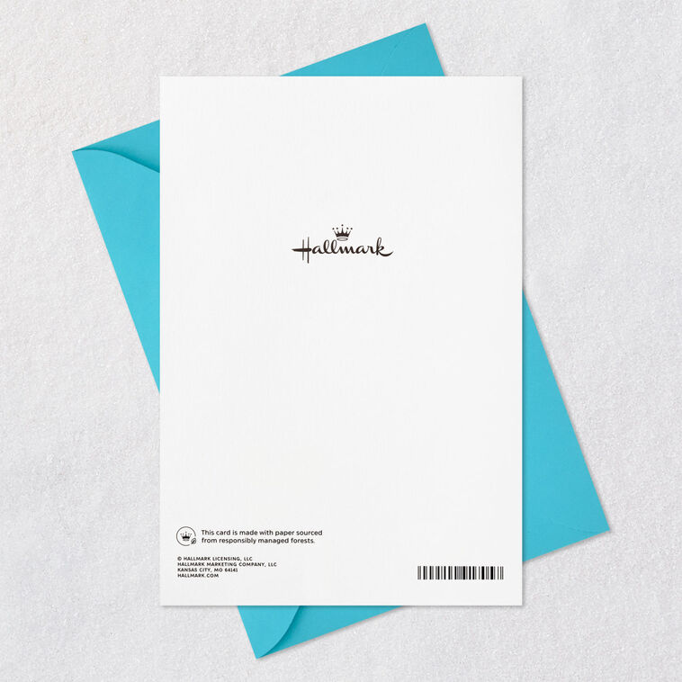 Blue Tropical Leaves Anniversary Card  image number 8