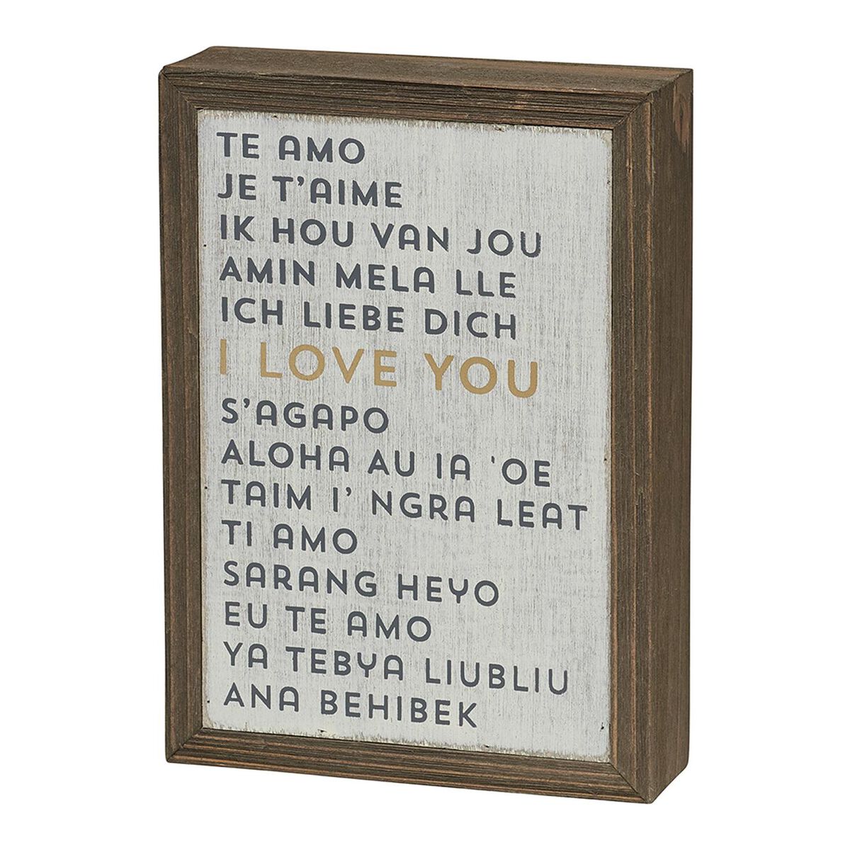 Languages of Love Wood Sign Plaques & Signs Hallmark