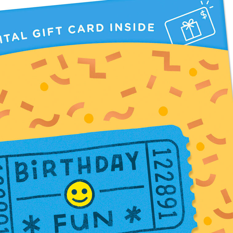Fun Ticket Gift Card Greeting Birthday Card, , large image number 5