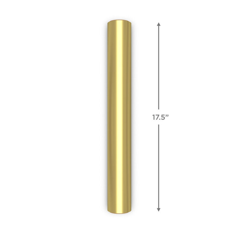 Gold Foil Holiday Wrapping Paper Mini Roll Measurement image number 5