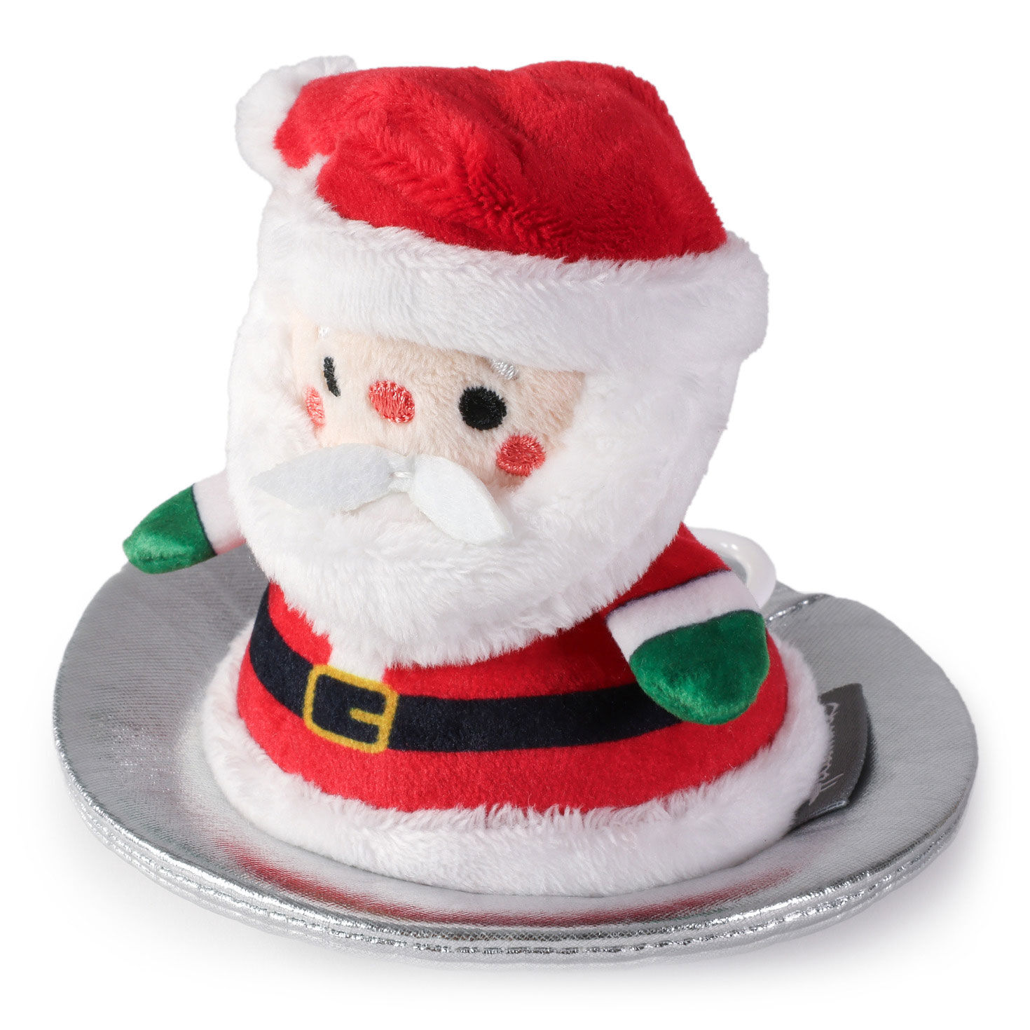 Plush Santa on Sled Pull-String Toy side image number 3
