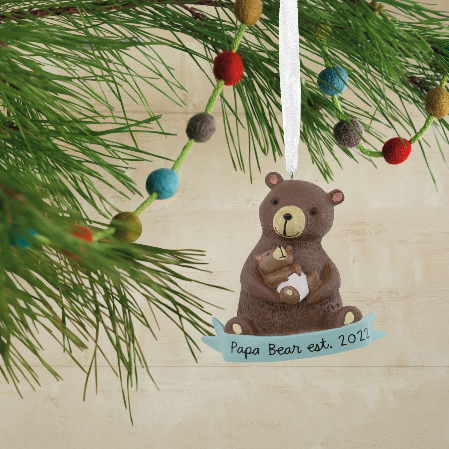 Baby Boy's First Christmas Blue Bear Hallmark Keepsake Christmas Ornament Year Dated 2021 