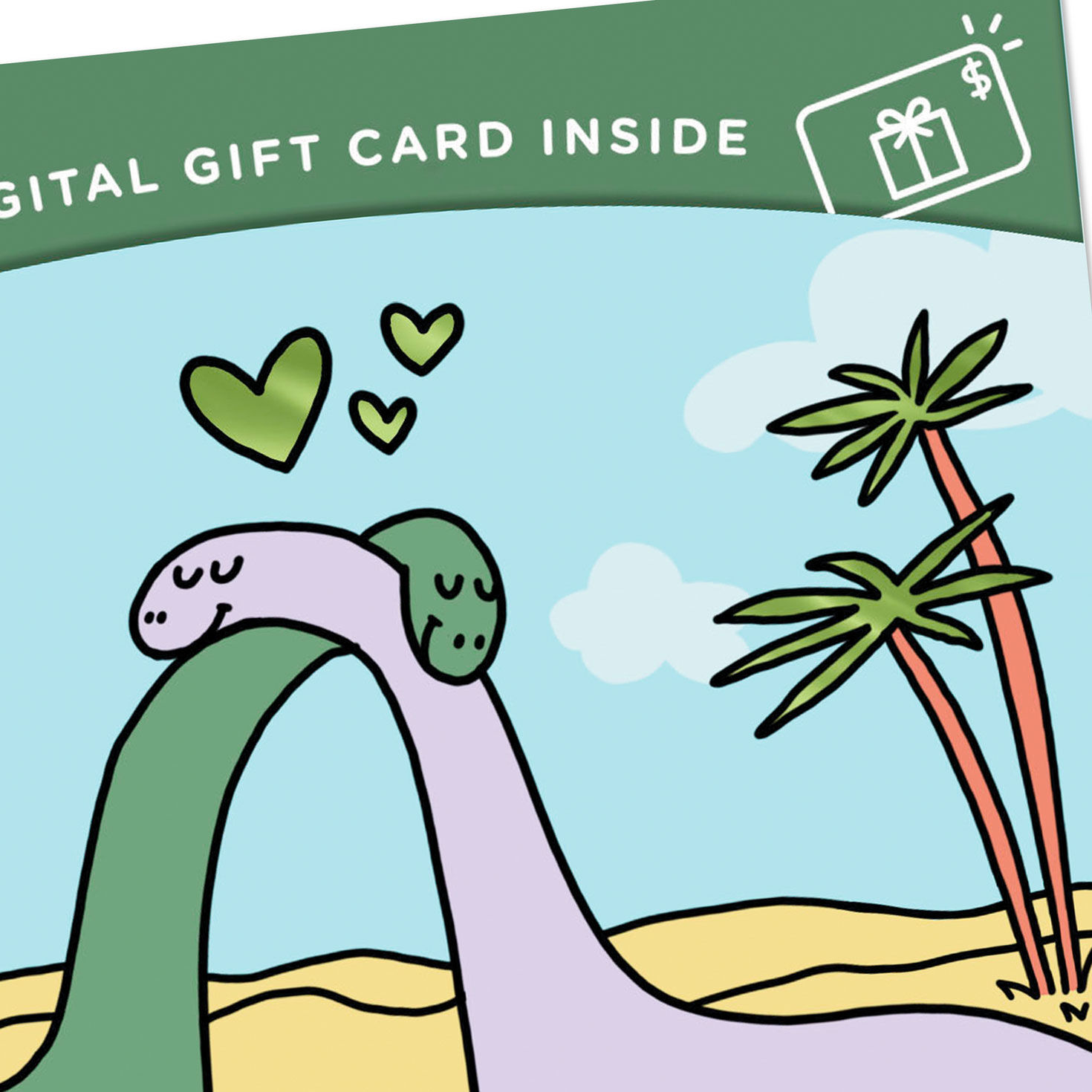 Hugging Dinosaurs Gift Card Greeting Funny Anniversary Card for only USD 4.99 | Hallmark