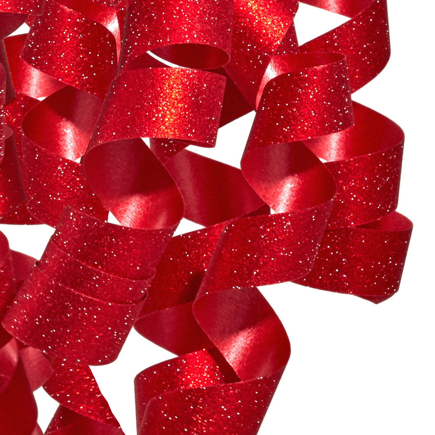 6.5" Sparkling Red Curly Ribbon Gift Bow, Sparkling Red, large image number 5