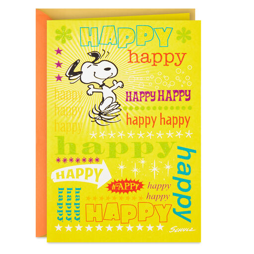 Peanuts® Snoopy Happy Dance Birthday Card, 