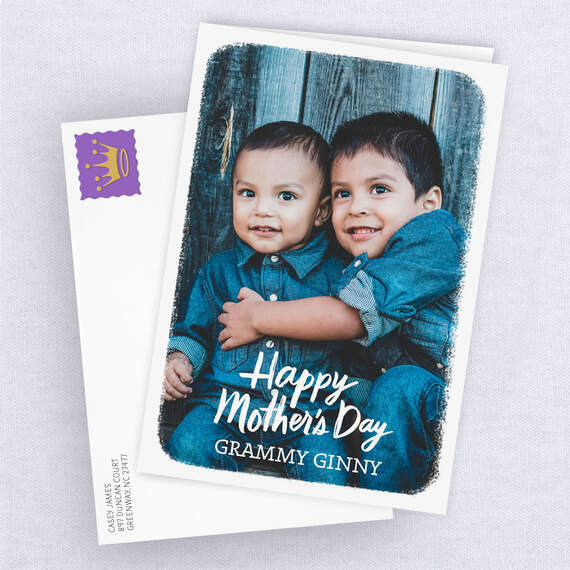 Personalized White Frame Happy Mother's Day Photo Card, , large image number 4