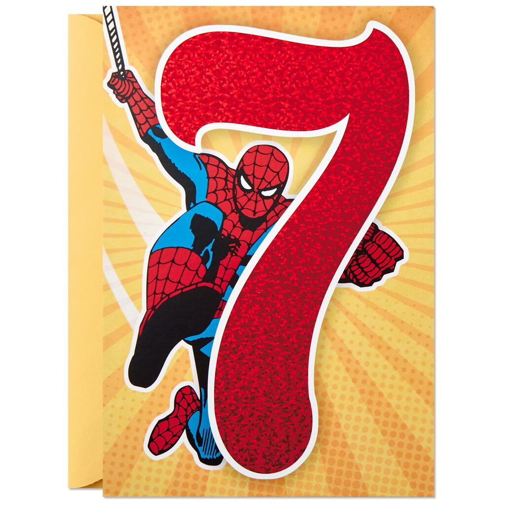 birthday card spiderman card design template
