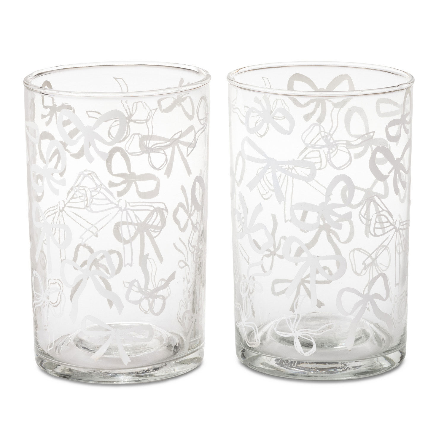 Lacey Chabert Collection Bow Illustrated Drinking Glasses, Set of 2