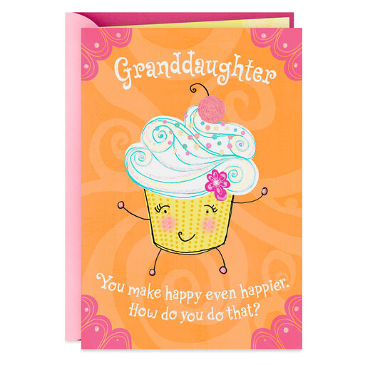 You Make Happy Happier Birthday Card for Granddaughter, 