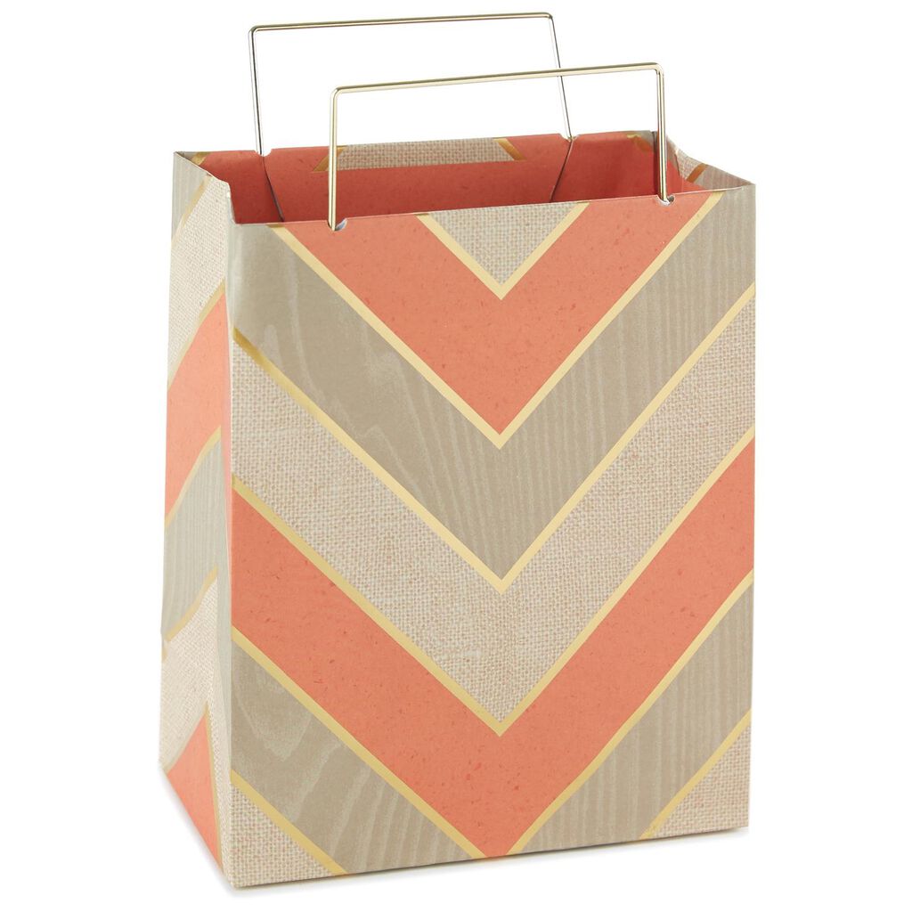 Chevron Small Gift Bag With Metal Handle 7 Bags Hallmark Chevron Small Gift Bag With Metal Handle 7