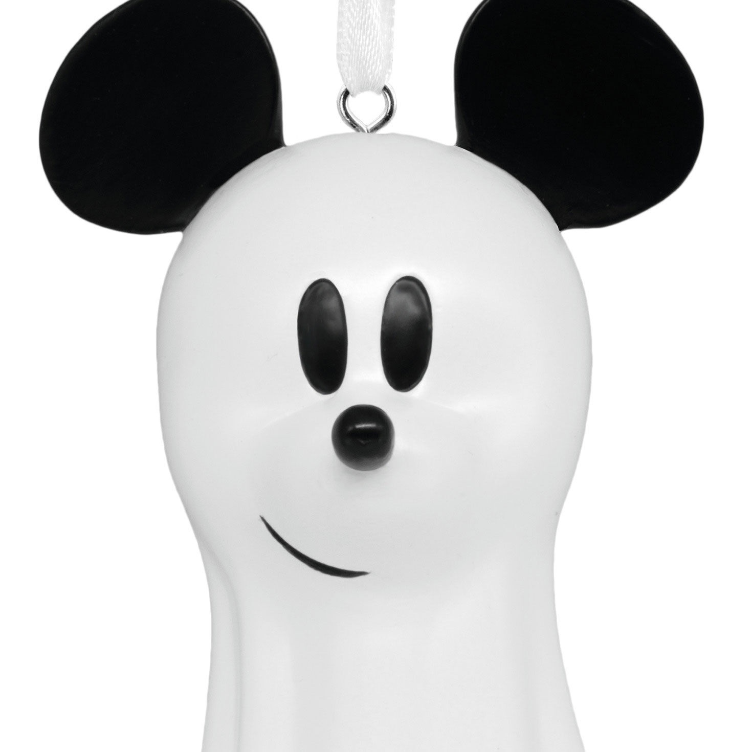 Mickey Mouse Ghost Halloween Ornament closeup view image number 3