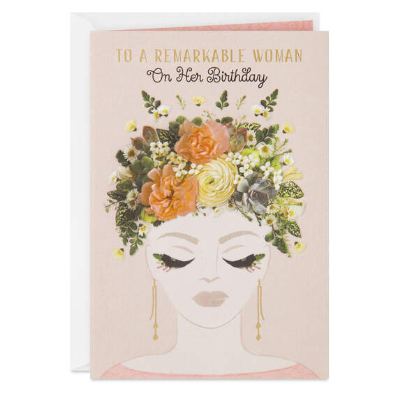 For a Remarkable Woman Birthday Card