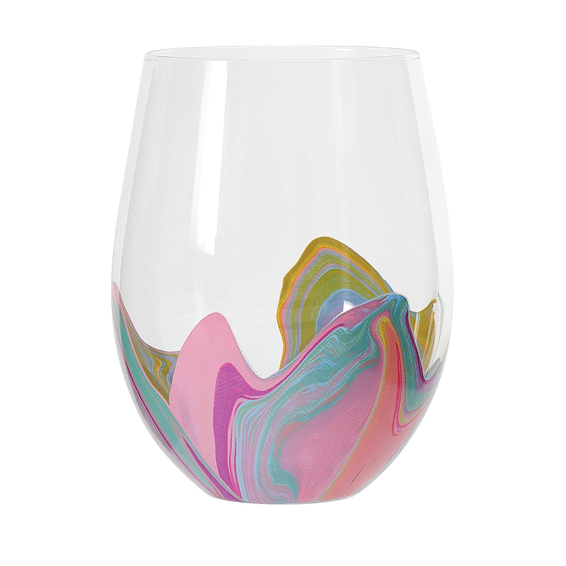 EttaVee In the Groove Stemless Wine Glass, 18 oz. Wine Glasses & Wine