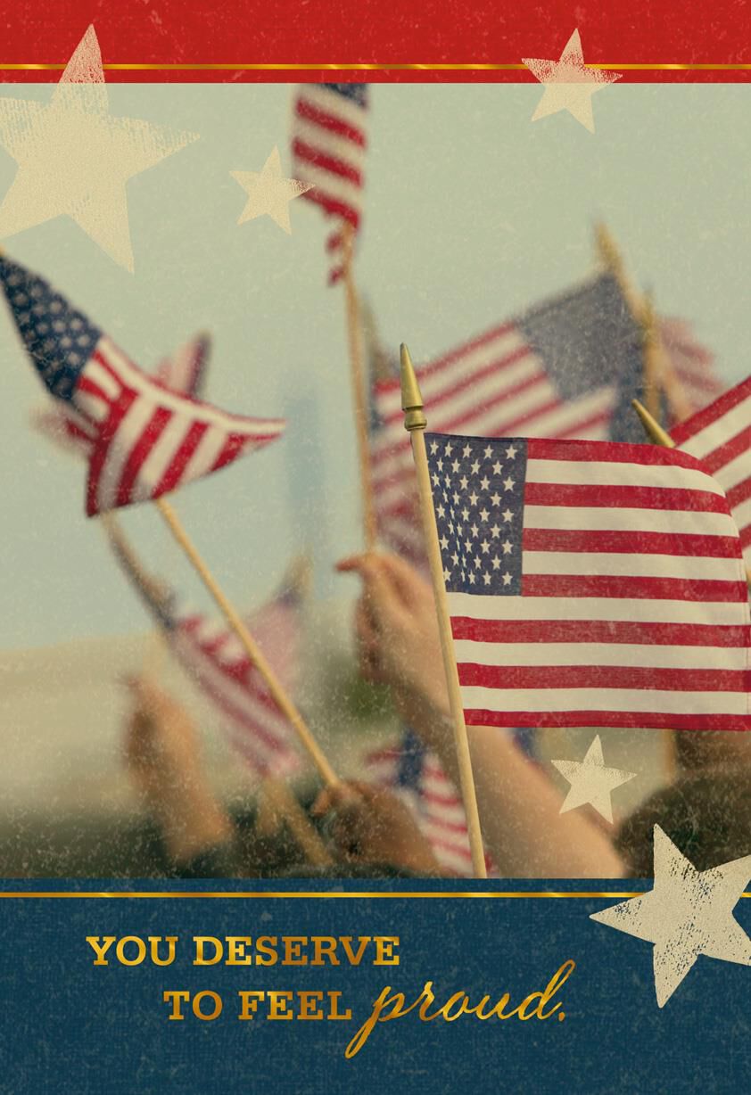 Waving Flags Military Congratulations Card