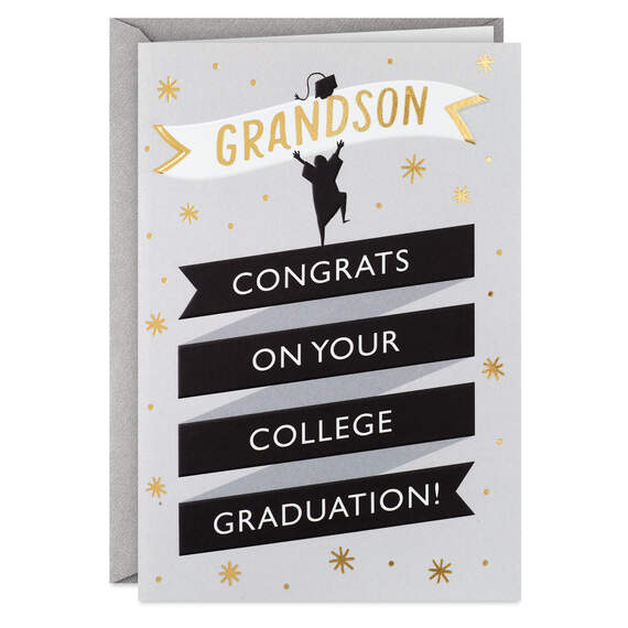 So Proud of You College Graduation Card for Grandson, , large image number 1