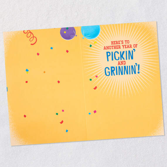 Pickin' and Grinnin' Funny Musical Birthday Card With Motion, , large image number 6