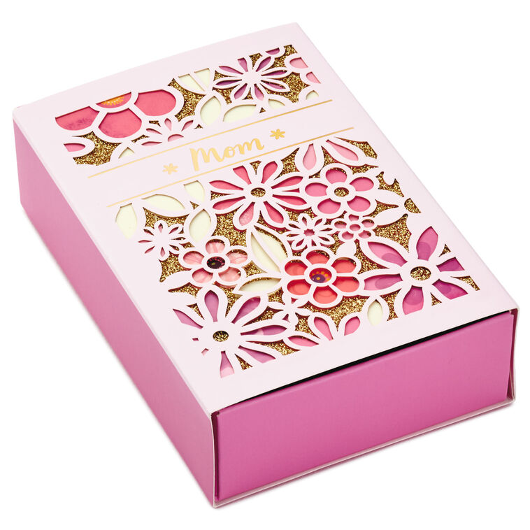 Mother's Day Floral Small Slide-Open Gift Box for Mom Gift Boxes