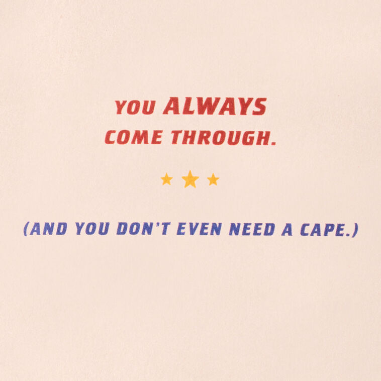 Superman S-Shield on Blue Friendship Card Sentiment image number 2