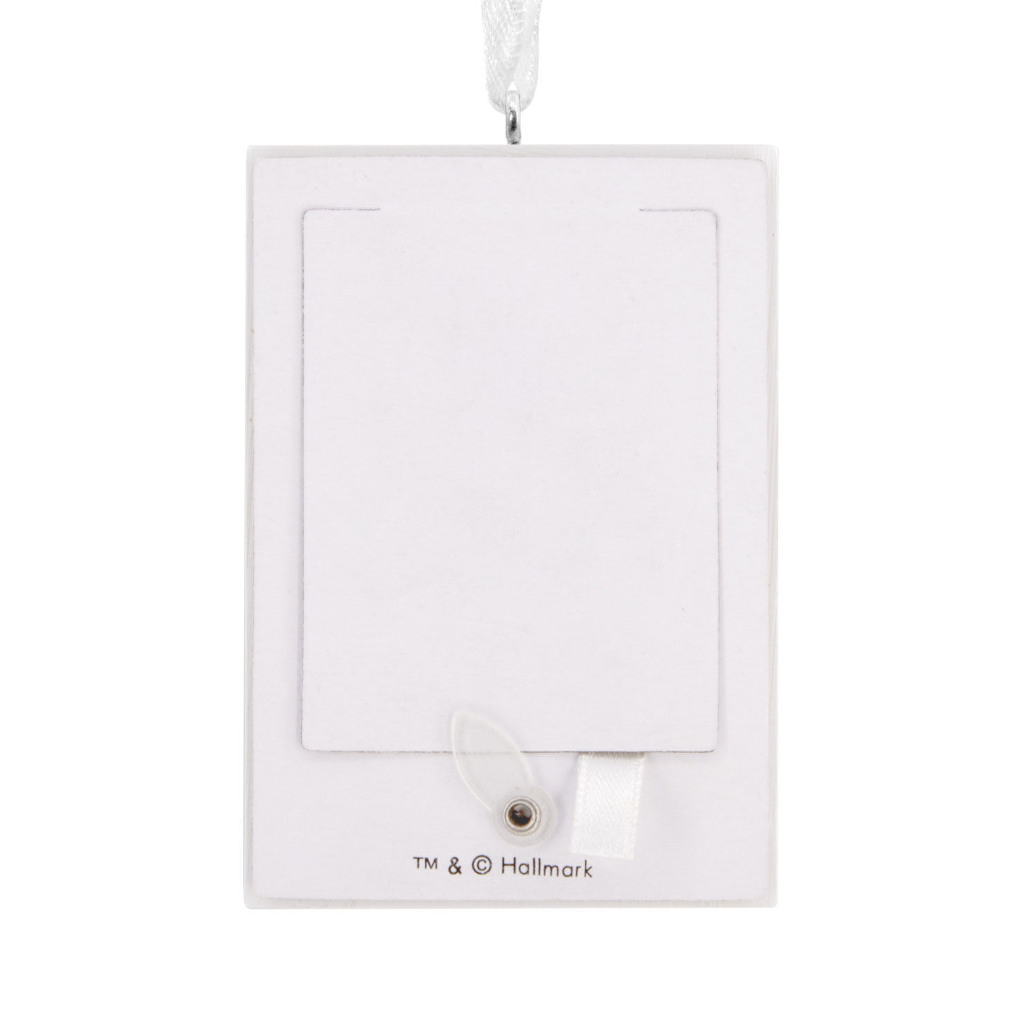 White Border Picture Frame Christmas Ornament Back image number 6