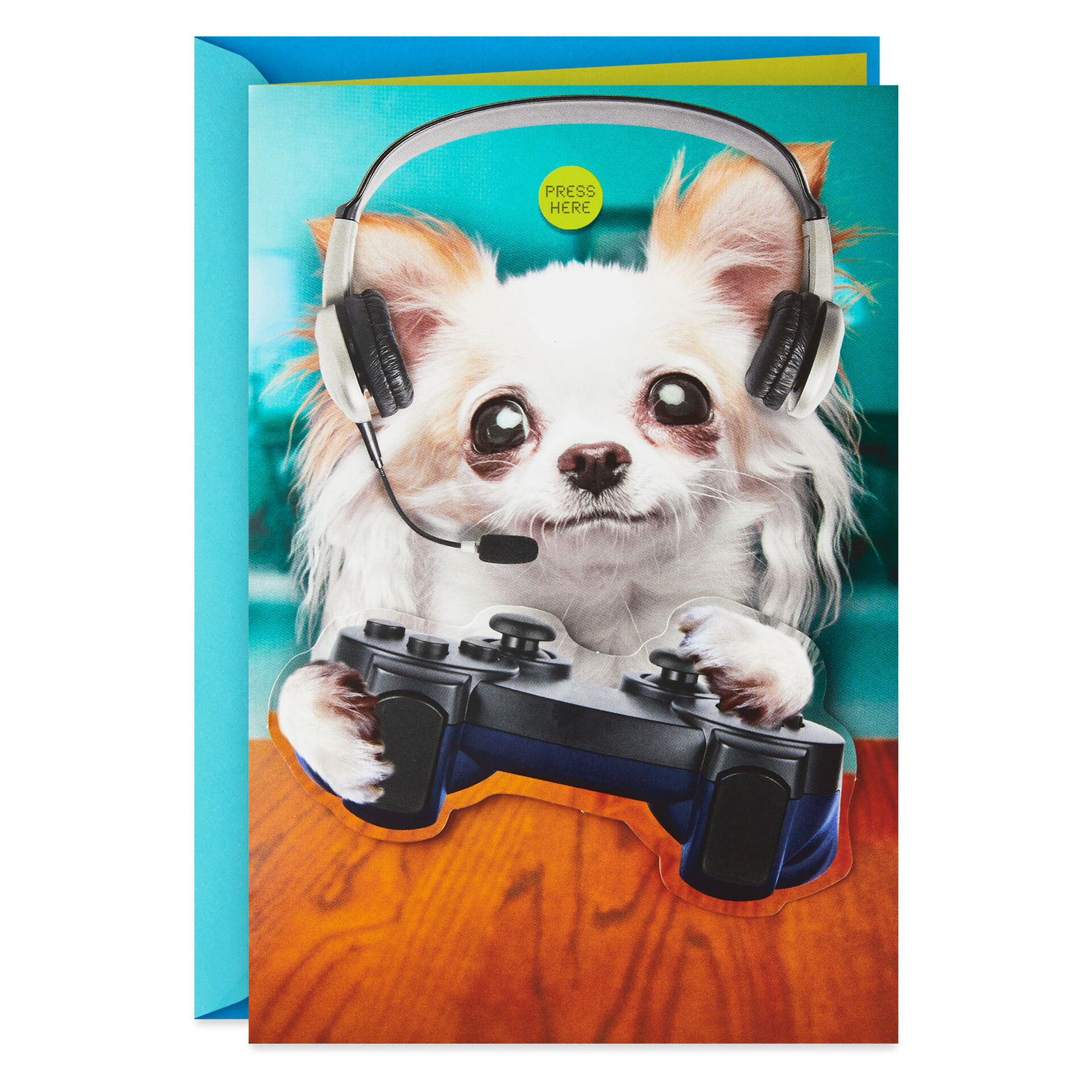 Video Gamer Dog Funny Father S Day Card With Sound And Motion Greeting Cards Hallmark
