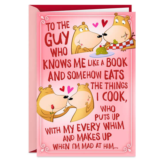Glad We're Together Funny Pop-Up Valentine's Day Card for Husband