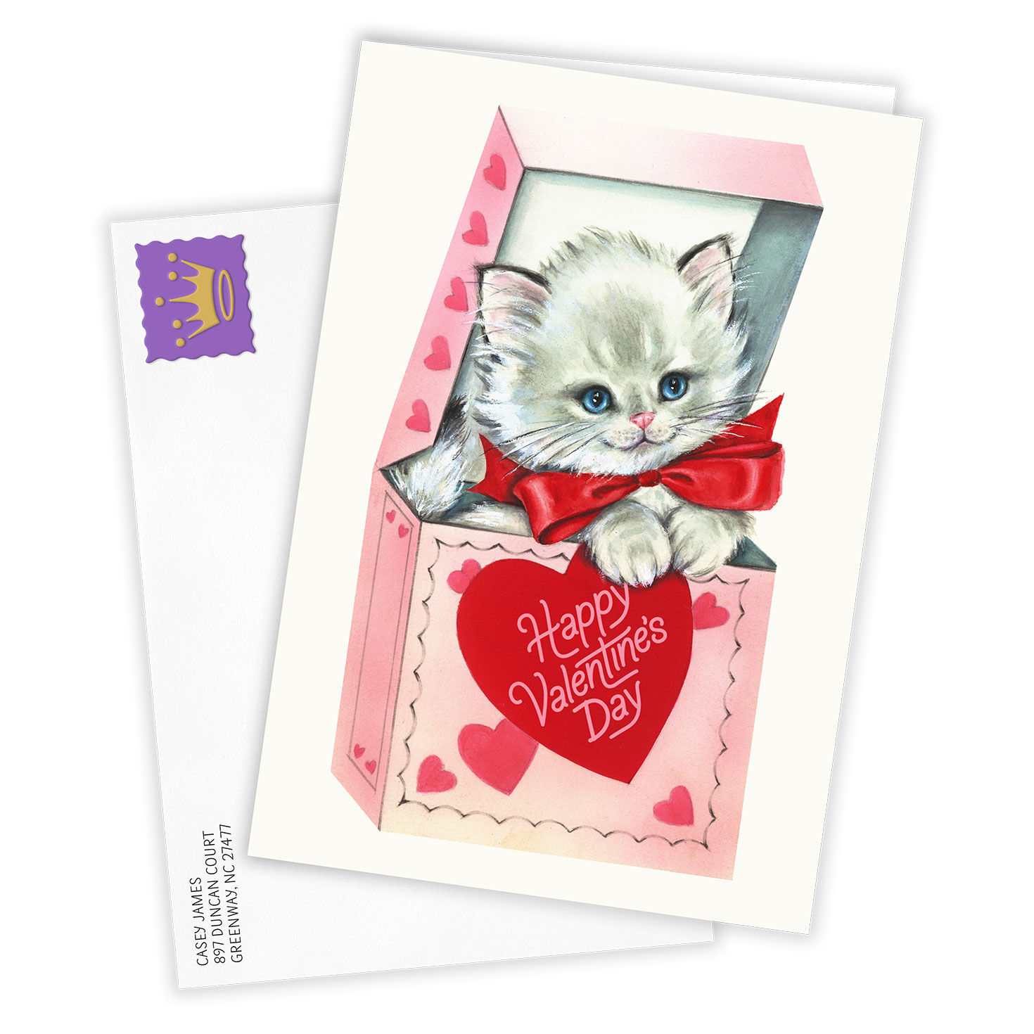 Purr-fect Cutie Custom Valentine's Day Card, , large image number 2