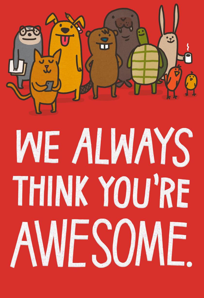 Written Proof You're Awesome Funny Boss's Day Card From Us