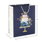 Elegant Cake Large Blue Gift Bag measurement image number 3