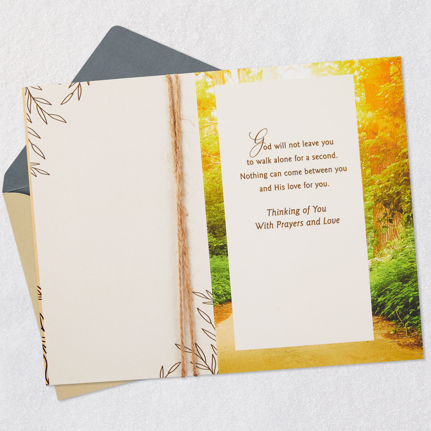 God Will Not Leave You Alone Religious Encouragement Card, , large image number 3