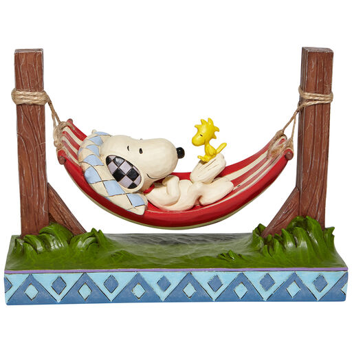 Jim Shore Peanuts Snoopy and Woodstock in Hammock Figurine, 8", 