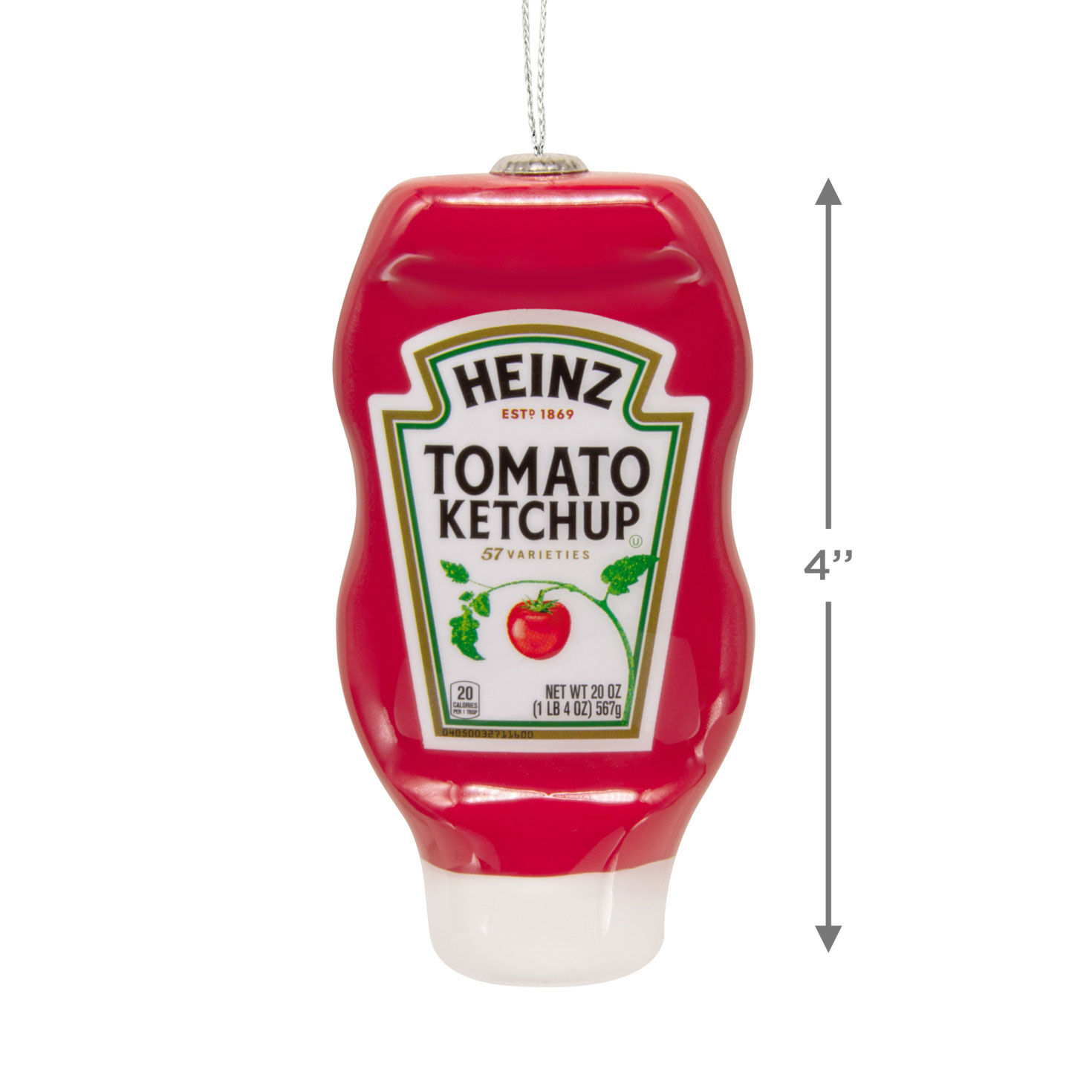 Heinz Ketchup Bottle Christmas Ornament measurement image number 3