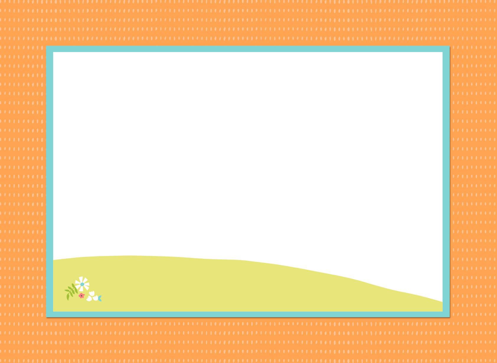 Whimsy and Flowers Blank Thank You Card