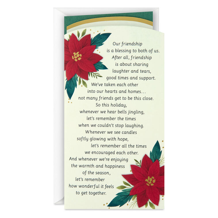 Our Friendship Is a Blessing Christmas Card for Friend