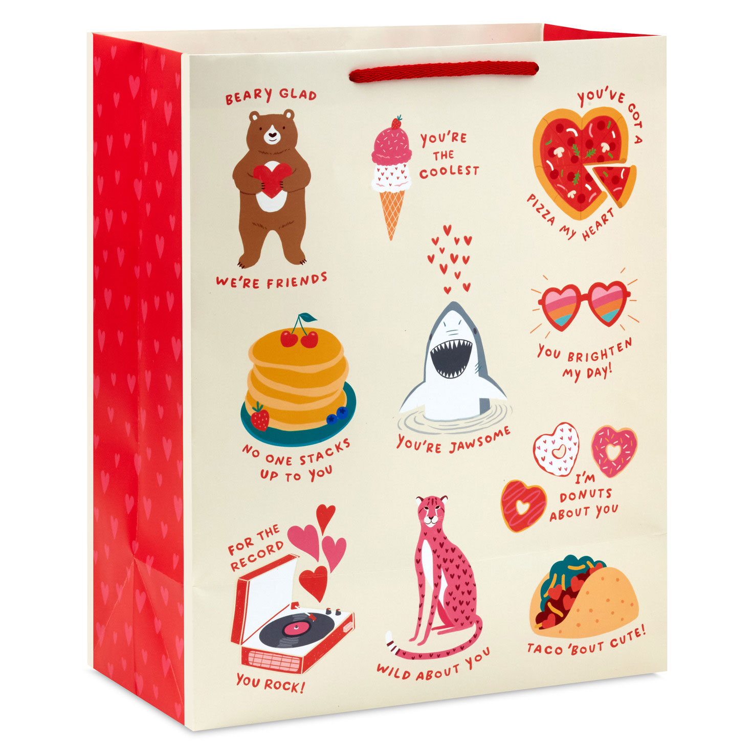 Happy Valentine's Day Puns Large Gift Bag back image number 6