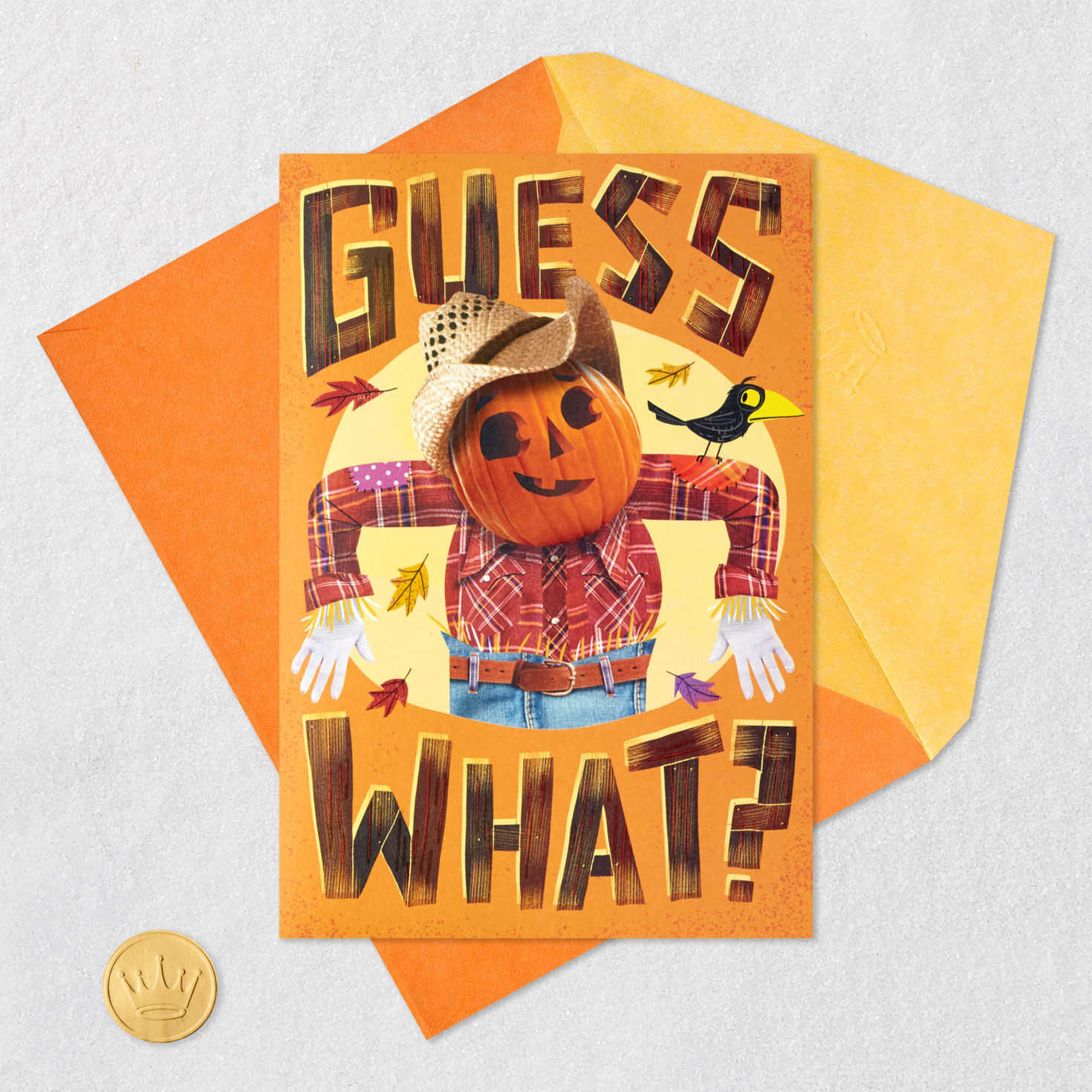 Pumpkin Butt Scarecrow Funny Musical Pop-Up Halloween Card for only USD 7.99 | Hallmark
