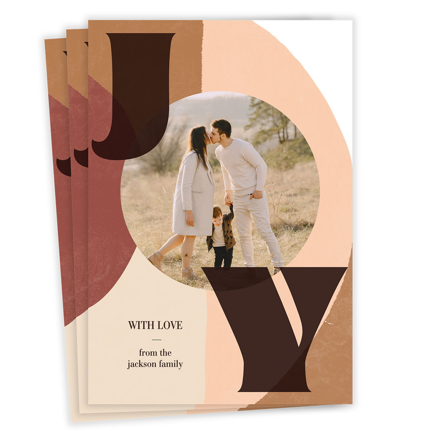 Modern Boho Joy Flat Holiday Photo Card