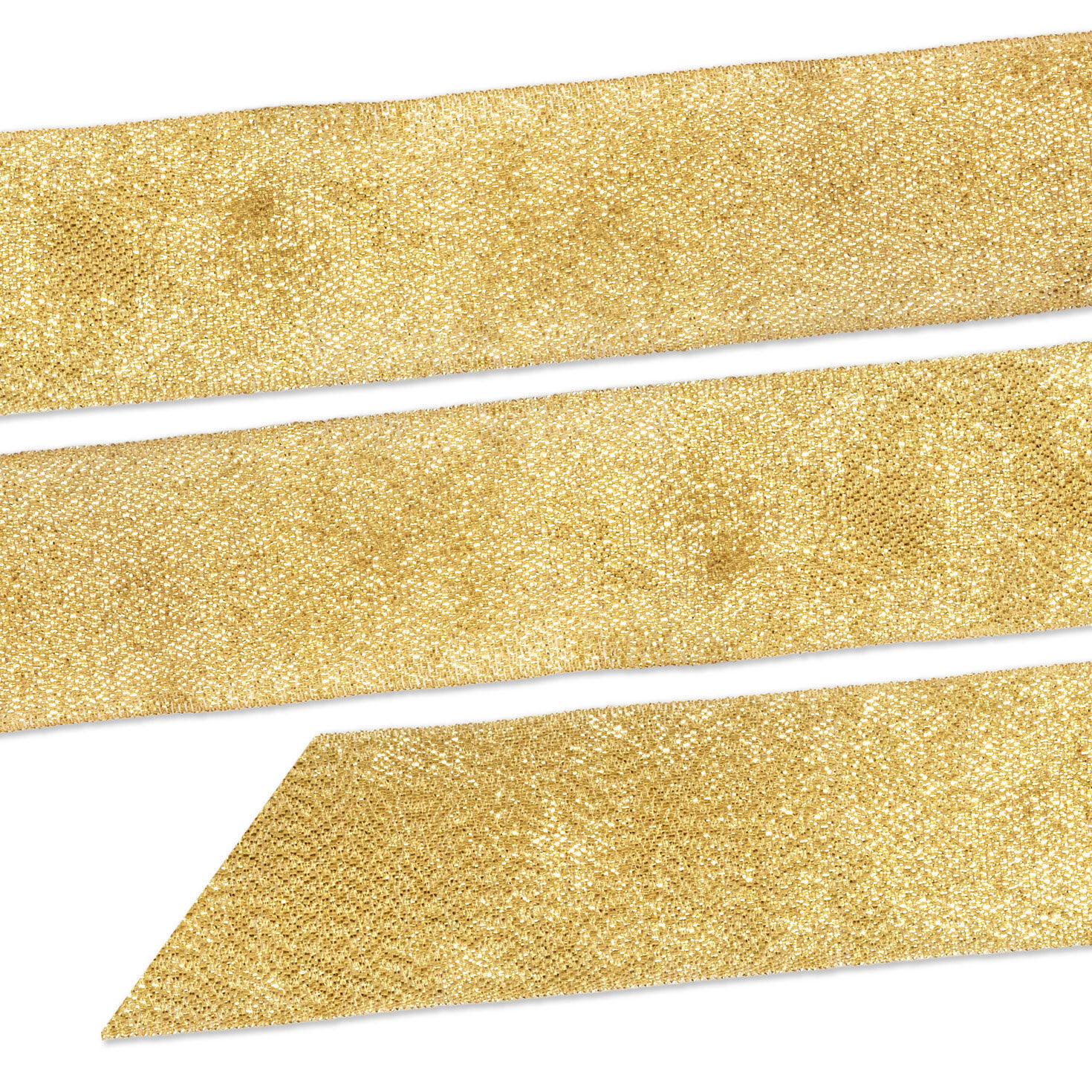 1 1/2" Gold Metallic Ribbon, Gold Metallic, large image number 4