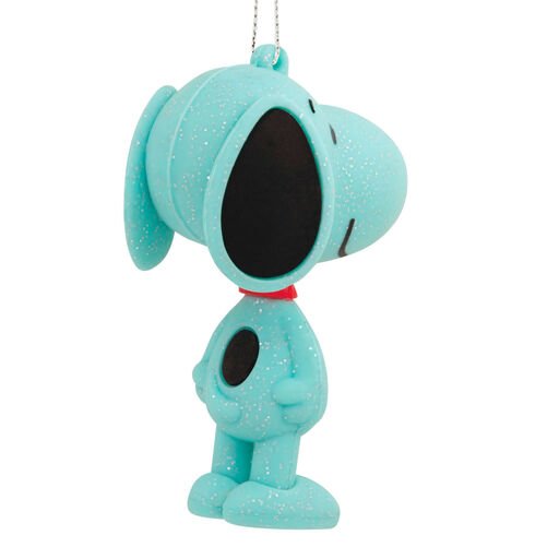 Peanuts® Snoopy Aqua Glitter Hallmark Ornament, 