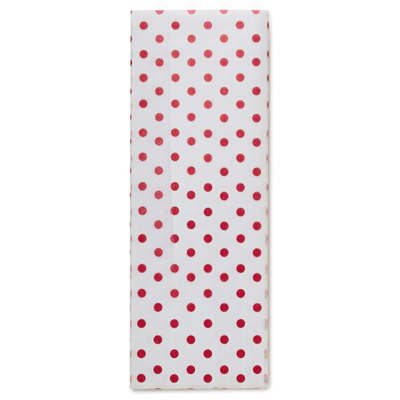 Scarlet Red Polka Dot Tissue Paper, , large image number 1