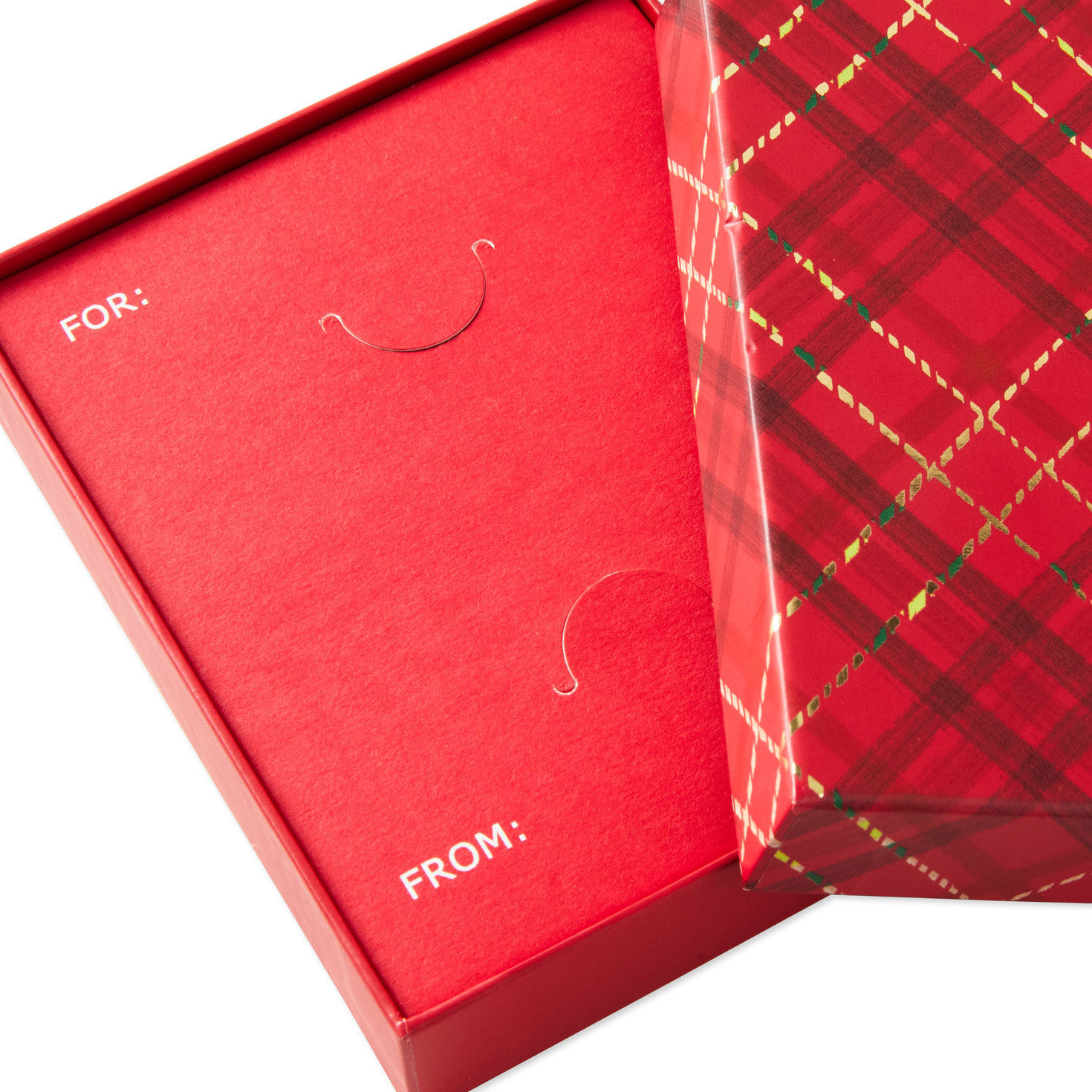 Red Plaid Holiday Gift Card Holder Box  image number 5