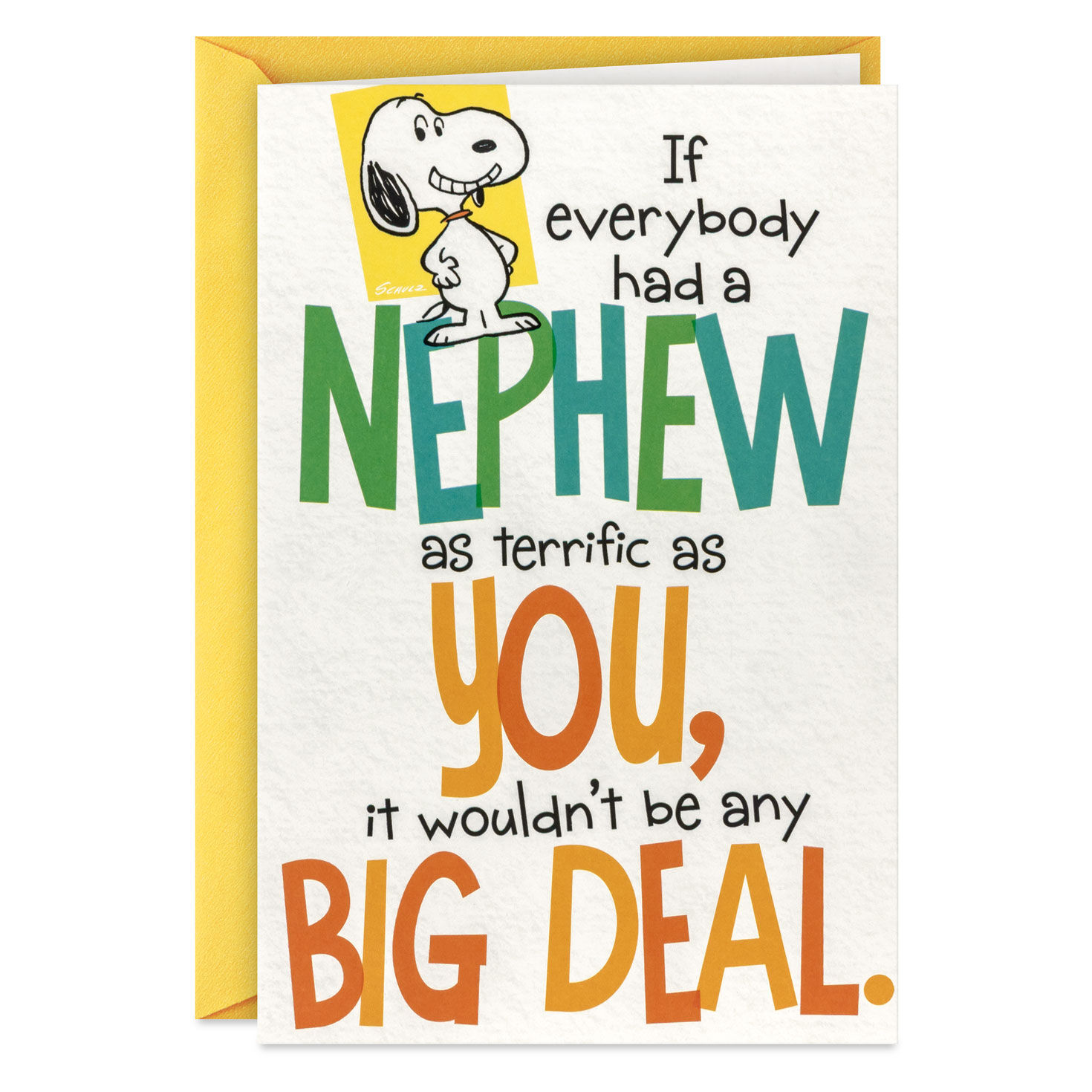 Peanuts® Snoopy It's a Big Deal Funny Birthday Card for Nephew