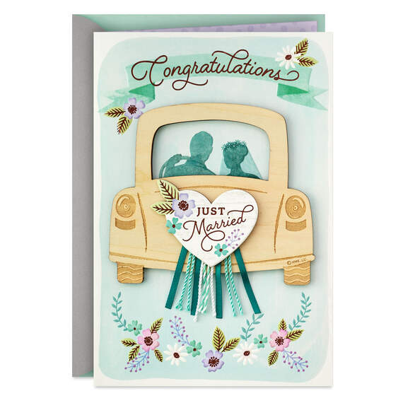 Life Is a Journey Wedding Card for Couple With Magnet Frame