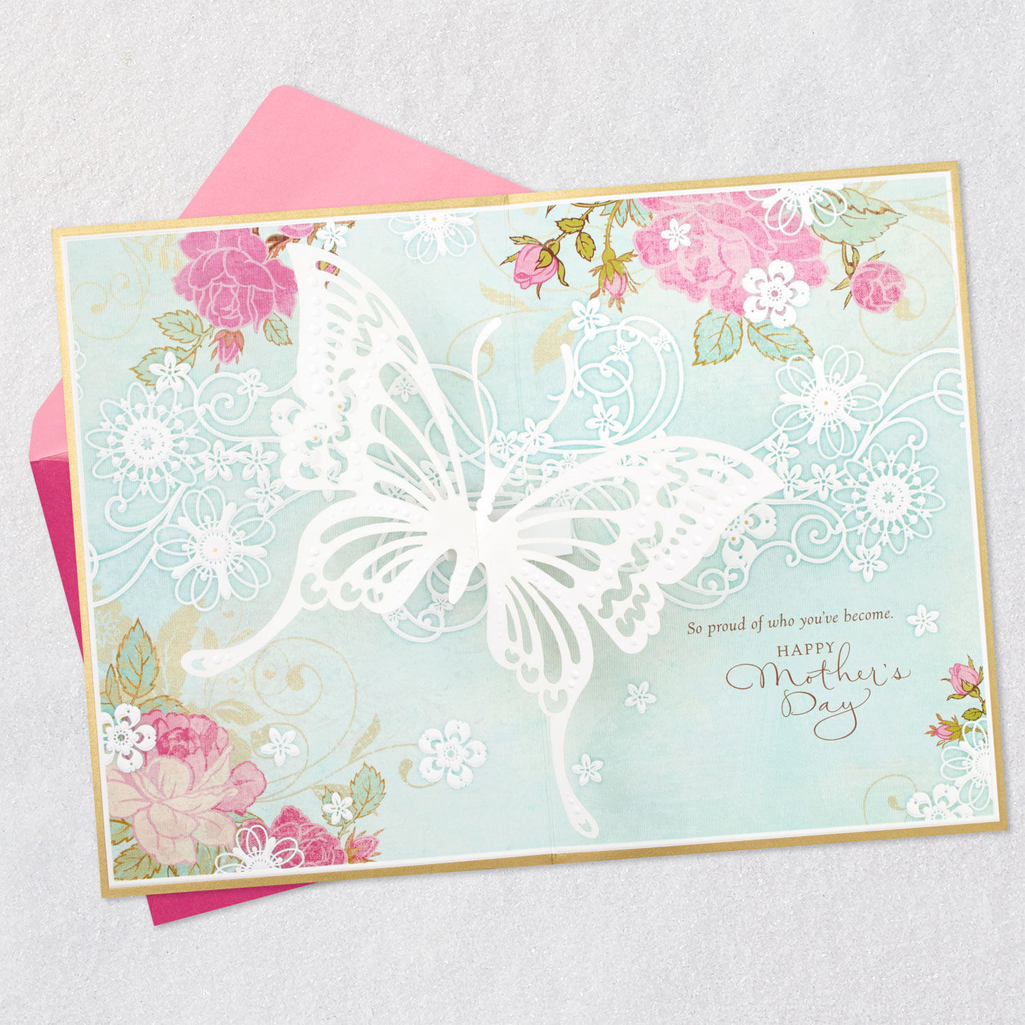 Wonderful Woman, Amazing Mom Mother's Day Card for Daughter Open card with envelope image number 3