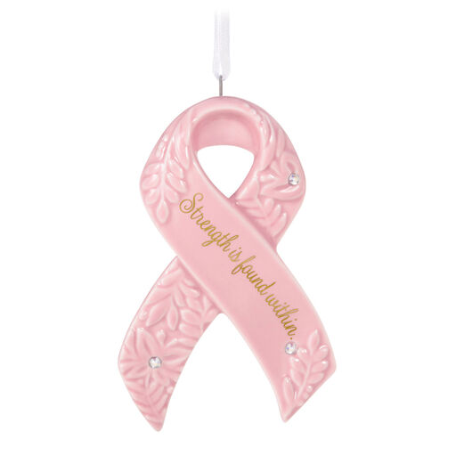Strength Within Pink Ribbon Porcelain Ornament Benefiting Susan G. Komen®, 