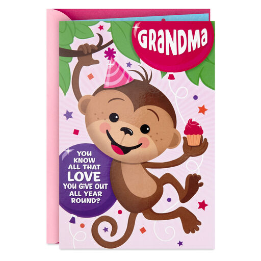 Love Back at Ya Pop-Up Birthday Card for Grandma, 